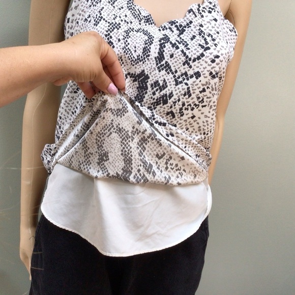 J. Crew Snake Skin Scallop Spaghetti Strap Cami Top - Picture 4 of 11